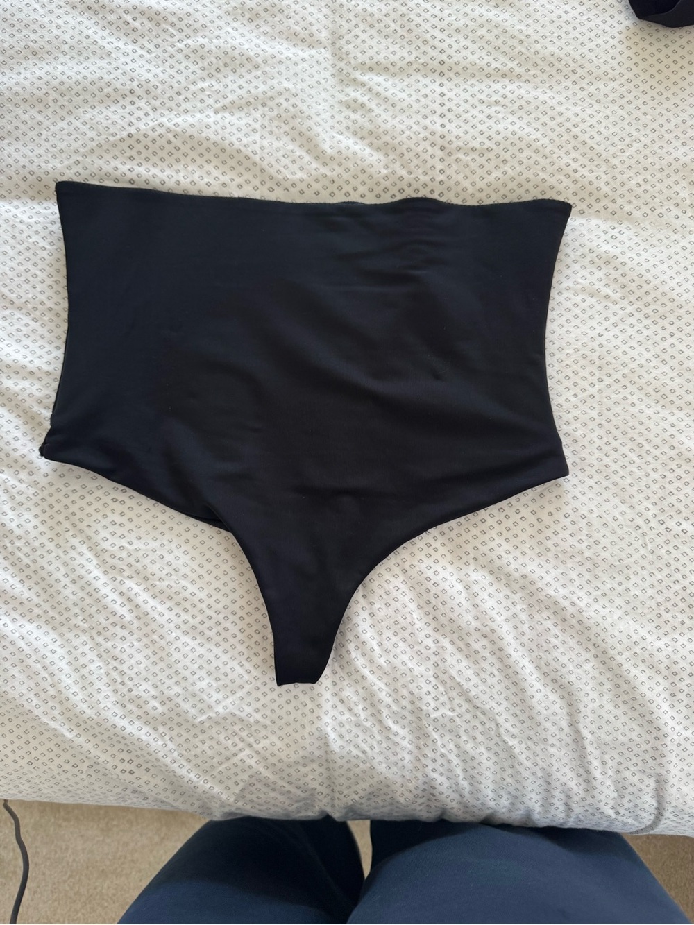 High-Waist Black Shaping Thong